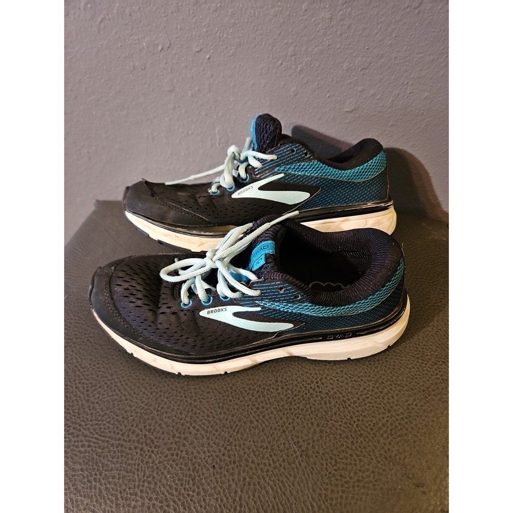 Brooks Dyad 10 DNA Women's Running Walk Shoes Black/blue Size 7.5B‎ (S110)